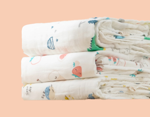 Un'immagine viva di quattro strati ha modellato il cotone Gauze Fabric Health 40S