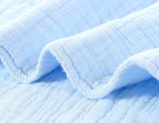 La piega blu Gauze Fabric By The Yard sei strati fascia Gauze Fabric