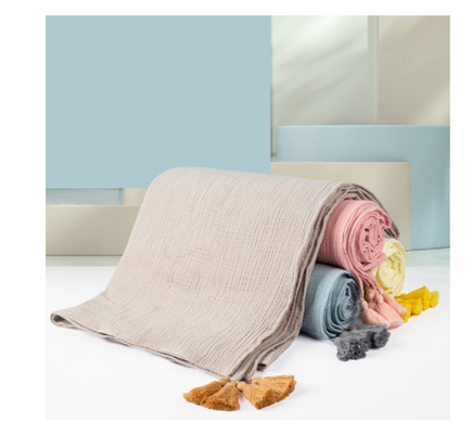 Crêpe verde naturale Gauze Fabric 180GSM 145X120 tre strati