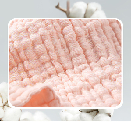 Nessun agente fluorescente 58" crêpe Gauze Fabric Gauze Receiving Blanket 180GSM