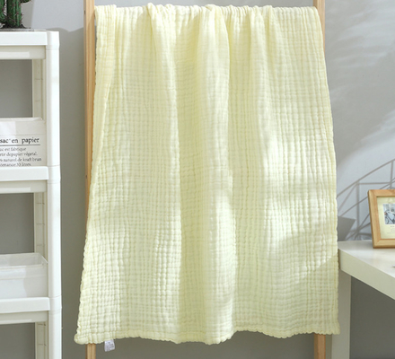 crêpe bianco della fibra di Gauze Fabric No Fluorescent Agent del bambino della grinza 32S
