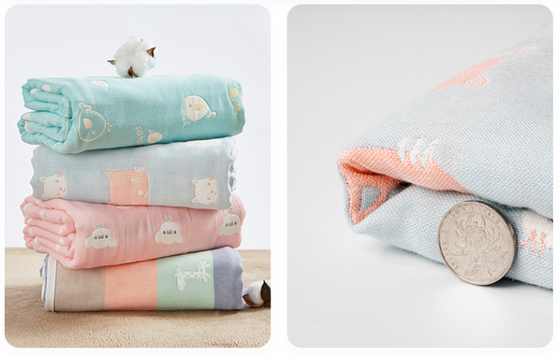 Assorbimento di acqua comodo materiale pettinato crêpe del jacquard del cotone forte