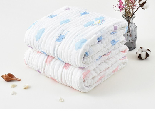 Districato quattro strati ha stampato la sensibilità morbida della coperta del bambino di Gauze Fabric 220GSM