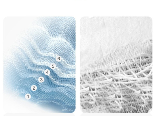 Stampando il crêpe naturale spesso 260GSM della fibra 40S fasci gli asciugamani di bagno generali del pannolino riguardano sei strati di Gauze Cotton Fabric