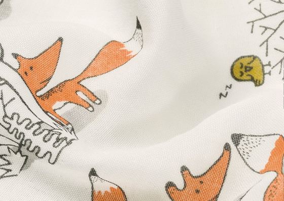 Progettazione adorabile a 53 pollici dell'immagine di Fox di Gauze Fabric della mussola sottile di estate