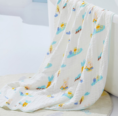 Gauze Fabric For Infants Clothing naturale di stampa animale adorabile 200GSM