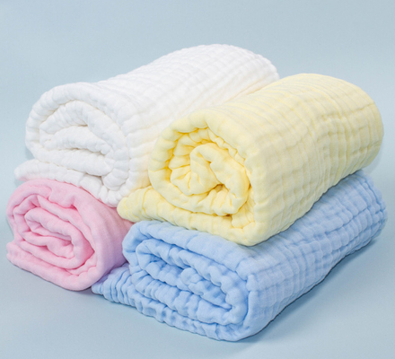 Solidità che tinge il cotone naturale blu di Gauze Fabric Chick Autumn Combed