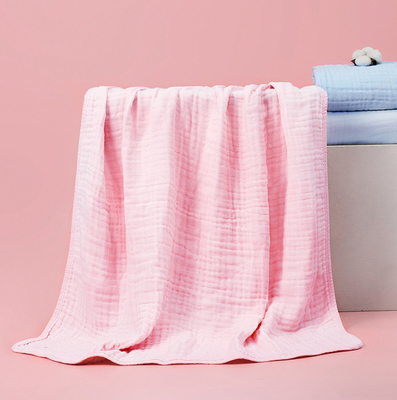 Asciugamani di bagno gialli rosa a più strati del neonato di Gauze Fabric 165GSM