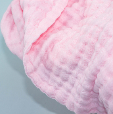 Asciugamani di bagno gialli rosa a più strati del neonato di Gauze Fabric 165GSM