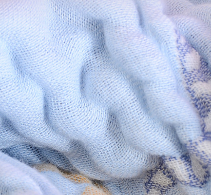 Solidità che tinge il cotone naturale blu di Gauze Fabric Chick Autumn Combed
