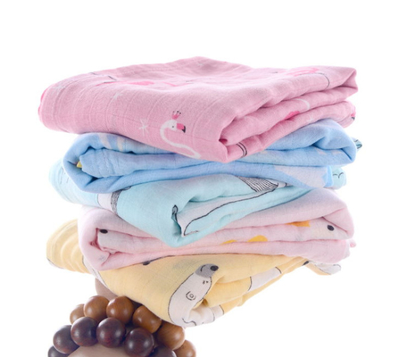 Coperte di ricezione infantili naturali di Gauze Fabric 110GSM del doppio della mussola