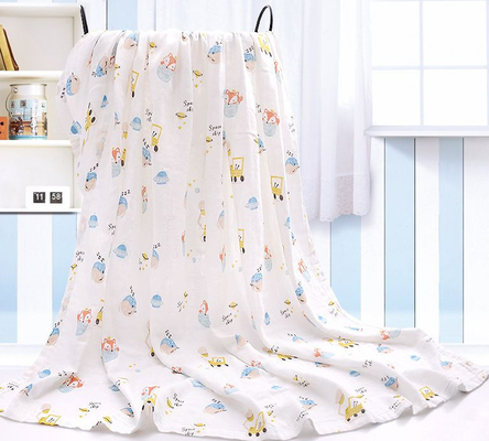 Dinosauro adorabile che stampa assorbimento di acqua di Gauze Fabric 110gsm della mussola buon