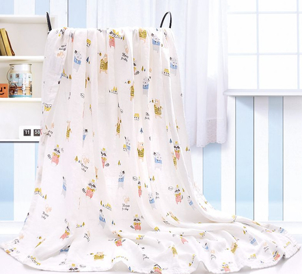 Mussola animale Gauze Blanket dell'iarda 110GSM di Gauze Muslin Fabric By The del doppio della stampa