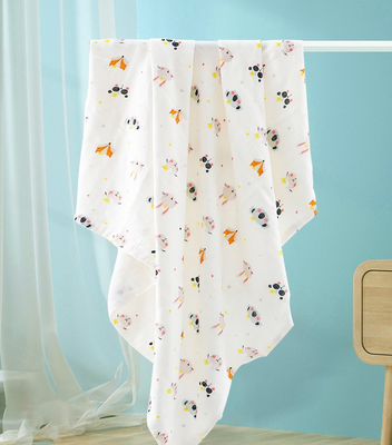 Dinosauro adorabile che stampa assorbimento di acqua di Gauze Fabric 110gsm della mussola buon