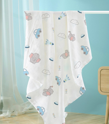 Dinosauro adorabile che stampa assorbimento di acqua di Gauze Fabric 110gsm della mussola buon