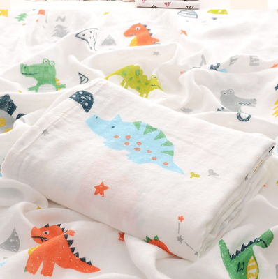 40S ha imbottito la coperta dei bambini di Gauze Fabric 110GSM del cotone di doppio strato