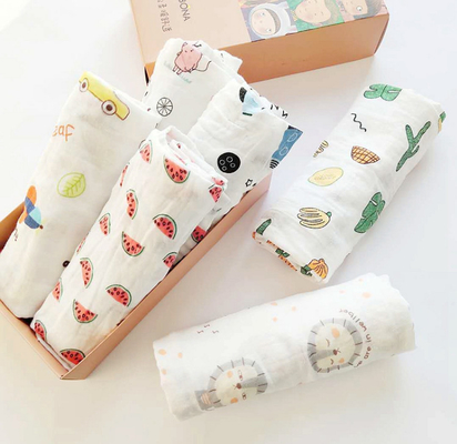 Doppio Gauze Print Fabric Antibacterial Crinkled Gauze Fabric dell'immagine dell'uccello