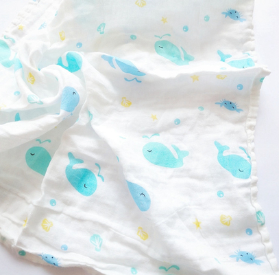 40S ha imbottito la coperta dei bambini di Gauze Fabric 110GSM del cotone di doppio strato