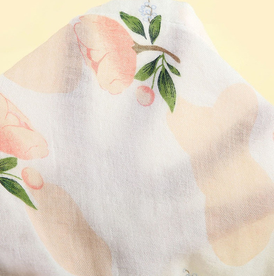 Doppio Gauze Print Fabric Antibacterial Crinkled Gauze Fabric dell'immagine dell'uccello