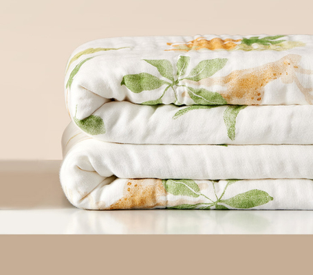 E gialla bambino Gauze Blankets di Gauze Fabric modellato frutta verde 220GSM