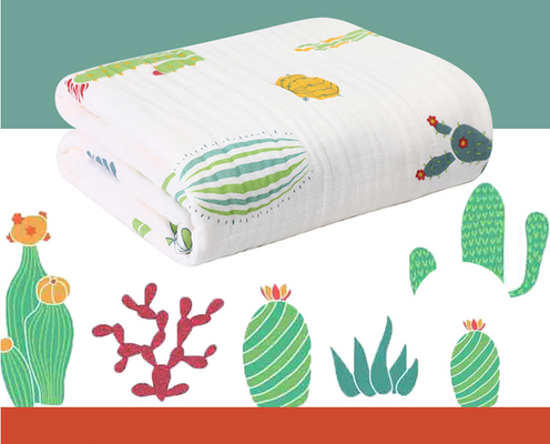 E gialla bambino Gauze Blankets di Gauze Fabric modellato frutta verde 220GSM