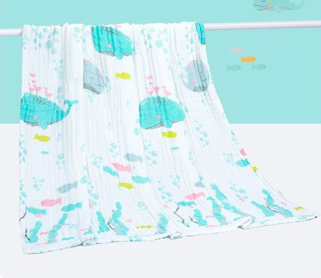 E gialla bambino Gauze Blankets di Gauze Fabric modellato frutta verde 220GSM