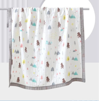 Strato Gauze Fabric Infants Cover Wrap del cotone pettinato modello vivo 4