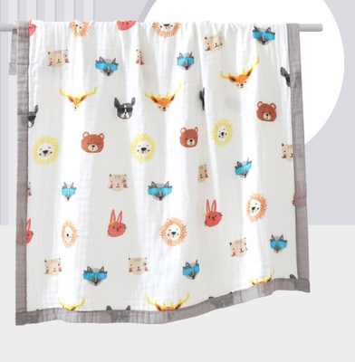 Solidità un cotone floreale Gauze Fabric Gauze Bath Towel di quattro strati a 57 pollici