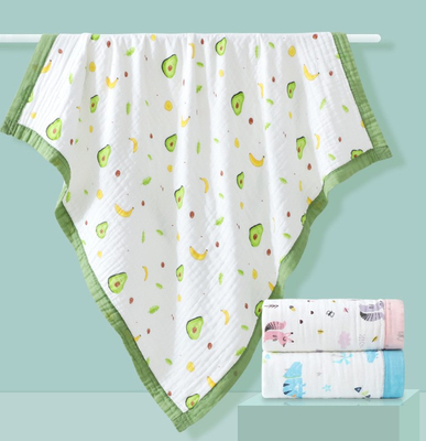 Solidità un cotone floreale Gauze Fabric Gauze Bath Towel di quattro strati a 57 pollici