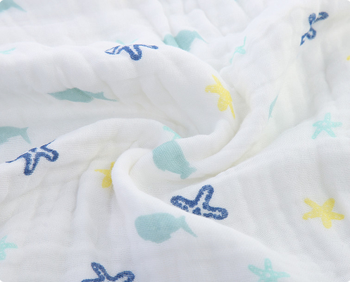 Solidità un cotone floreale Gauze Fabric Gauze Bath Towel di quattro strati a 57 pollici