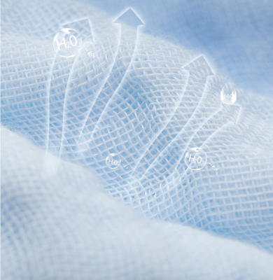 Blu di tintura 58" di solidità antibatterico di Gauze Fabric By The Yard della bolla del cotone