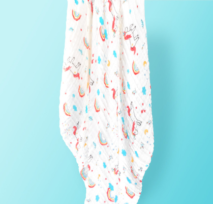250GSM drappeggiano con crespo l'assorbimento di Gauze Fabric Lovely Pattern Moisture di 6 strati
