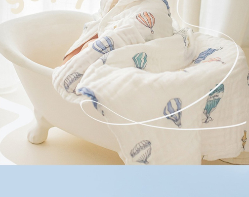 sei strati di 110X110 40S hanno stampato l'asciugamano della saliva di Gauze Fabric del cotone per i bambini
