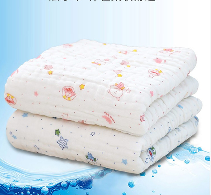 250GSM drappeggiano con crespo l'assorbimento di Gauze Fabric Lovely Pattern Moisture di 6 strati