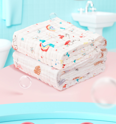 Piega a più strati pettinata Gauze Blanket Soft Gauze Fabric del cotone