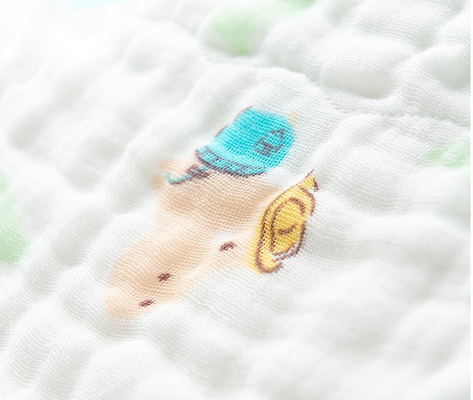 sei strati di 110X110 40S hanno stampato l'asciugamano della saliva di Gauze Fabric del cotone per i bambini