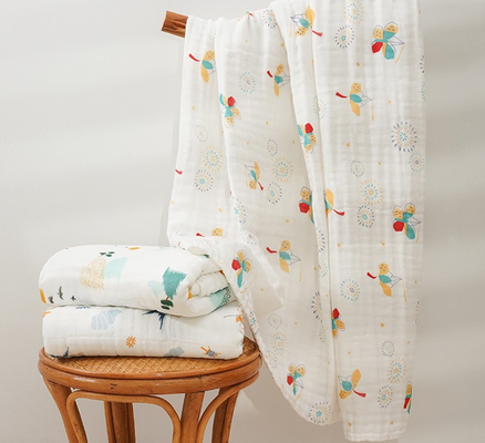 Piega a più strati pettinata Gauze Blanket Soft Gauze Fabric del cotone