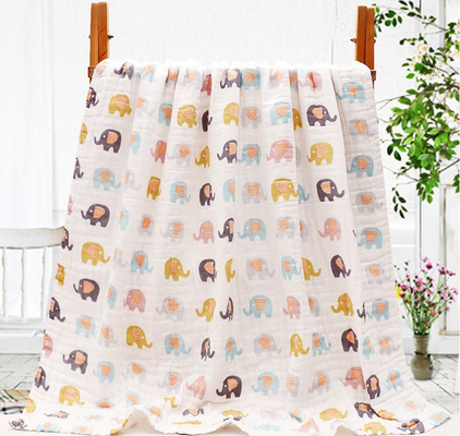Strato Gauze Fabric High Hygroscopicity del cotone 6 del modello di fiore delle piante 40S