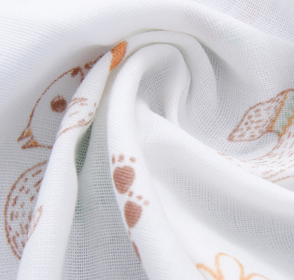 Due strati del doppio Gauze Material Bamboo Swaddle Blanket di 40S 125GSM