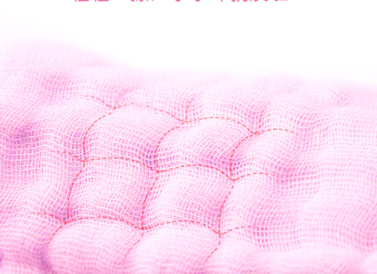 Rosa che tinge la coperta naturale dei bambini della primavera di Gauze Fabric Multilayer 40S 210GSM