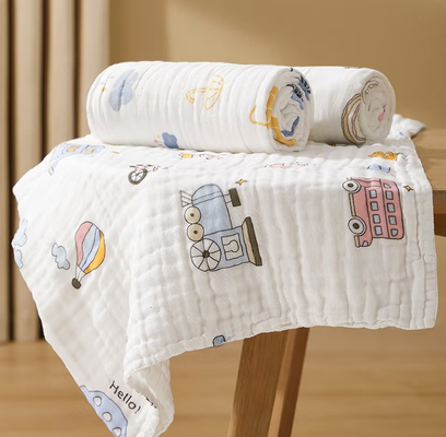 40S Gauze Fabric di bambù 195gsm con reattivo vivo dell'immagine del fumetto dell'automobile stampato