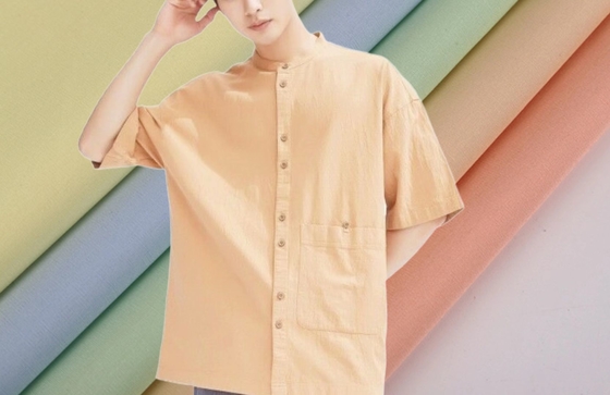 Solido d'imitazione di solidità dell'abbigliamento casual 40sX40s 185GSM del tessuto della camicia di cotone di Tencel l'alto ha tinto