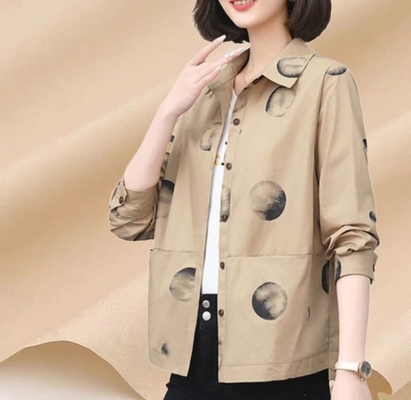 57" cappotto elastico dell'elastam 40sX40s 185GSM del tessuto 2% della camicia di cotone di larghezza ansima la durevolezza
