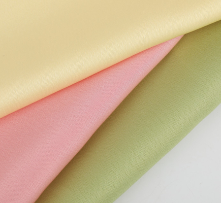Tessuto satinato a restringimento minimo per abbigliamento, materiale morbido e confortevole