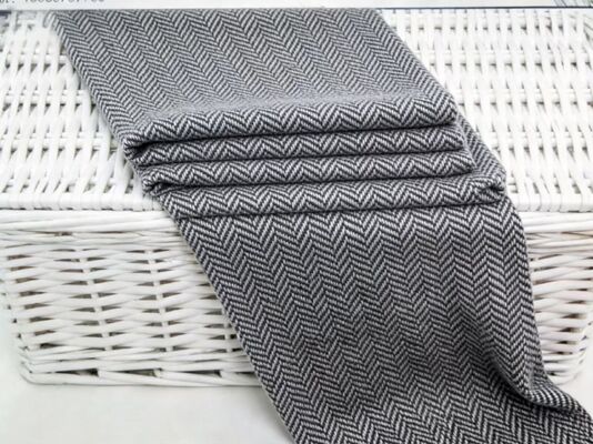 225 GSM Herringbone 50% Lana Cappotto Costume tessuto