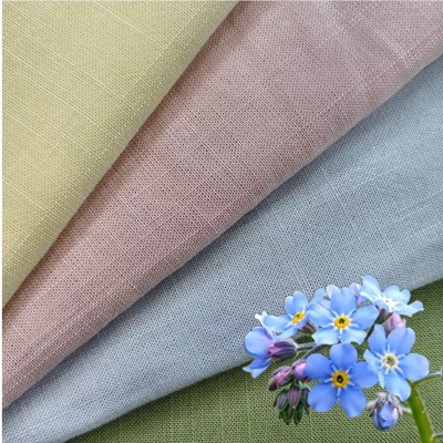 220 GSM Tessuto di lino di colore rosso resistente alle rughe per camicie e camicie