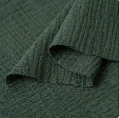 130GSM Tessuto a doppia garza di cotone 100% traspirante tessuto di cotone biologico muslino per abbigliamento per bambini