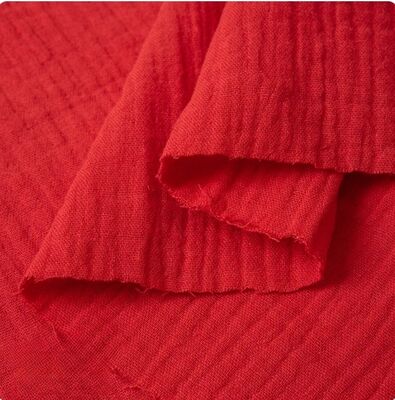 130GSM Tessuto a doppia garza di cotone 100% traspirante tessuto di cotone biologico muslino per abbigliamento per bambini
