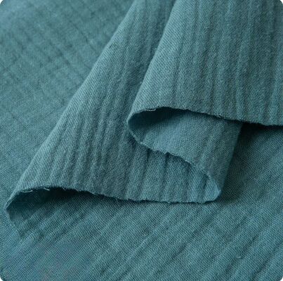 135GSM Tessuto a doppia garza di cotone al 100% con oltre 200 colori pronti per abbigliamento per bambini e bambini