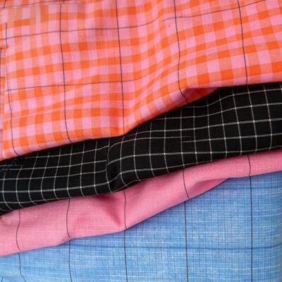 70% Poliestere 27% Rayon 3% Spandex 175gsm Tessuto a Quadri Tinto in Filo per Uniformi